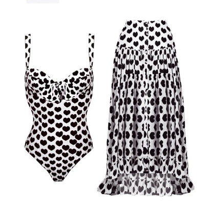 Retro One-Shoulder-Badeanzug für Damen