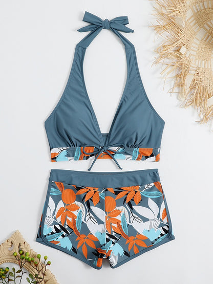 Sport-Bikinianzug mit hoher Taille für Damen