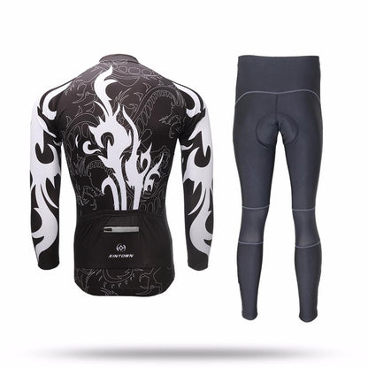 Langarm-Radsport-Set, atmungsaktives Trikot