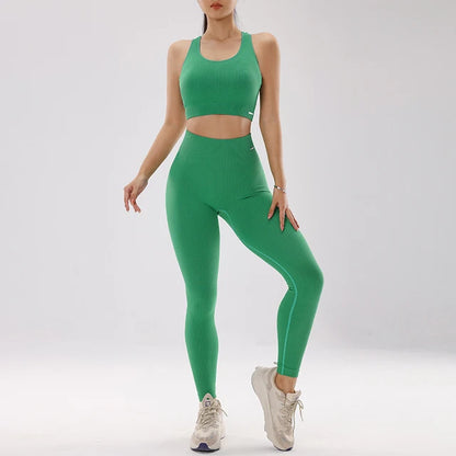 Peach Lift Yoga-Set – Schnelltrocknender Sport-BH &amp; Schlankheits-Leggings für Fitness