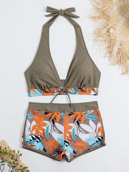 Sport-Bikinianzug mit hoher Taille für Damen